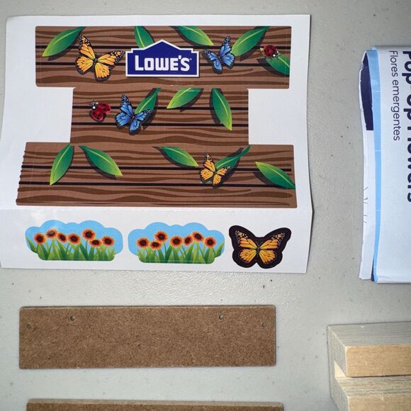 NWT Lowe's Pop-Up Flower DIY Kids Workshop Kit Patch Build Toy Garden Summer - Picture 5 of 7
